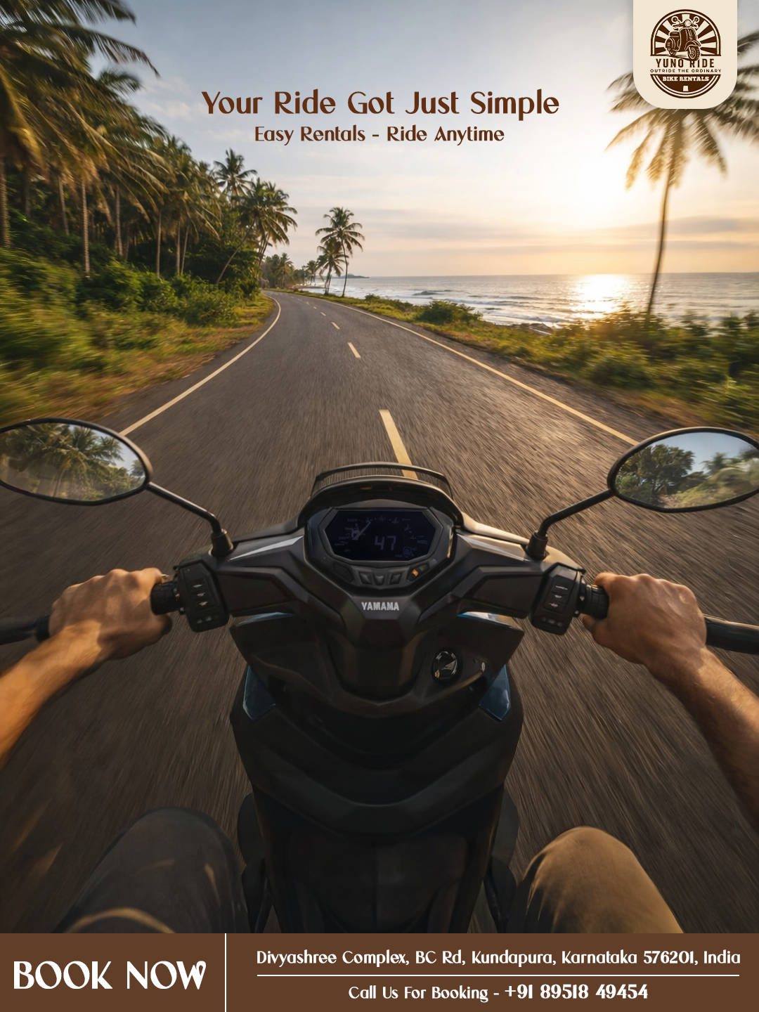 YUNO RIDE slow ride scooter poster